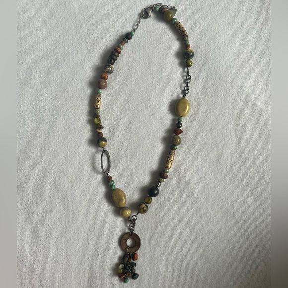 SILPADA Sterling Silver 925 Stone MOP Etc Beaded Necklace 18-20" - Picture 3 of 3